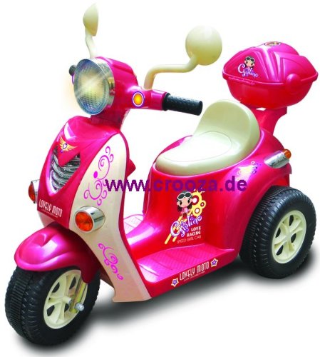 Elektro Kinder Roller Motorrad Auto Elektroauto Kinderroller Pink Rosa 77p 